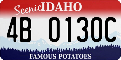 ID license plate 4B0130C
