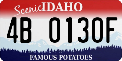 ID license plate 4B0130F