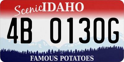 ID license plate 4B0130G