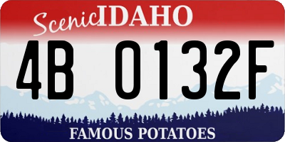 ID license plate 4B0132F