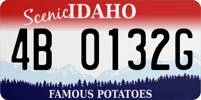 ID license plate 4B0132G