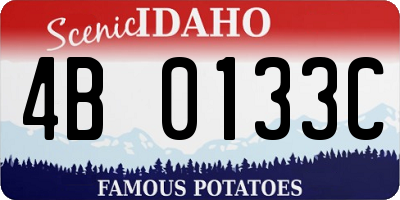 ID license plate 4B0133C