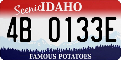 ID license plate 4B0133E