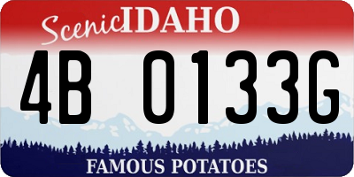 ID license plate 4B0133G