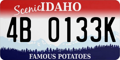ID license plate 4B0133K