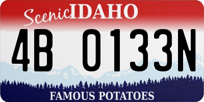 ID license plate 4B0133N