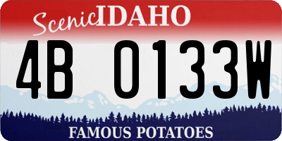 ID license plate 4B0133W