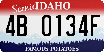 ID license plate 4B0134F