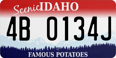 ID license plate 4B0134J