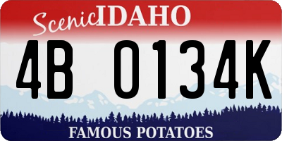 ID license plate 4B0134K