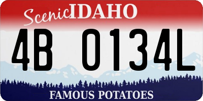 ID license plate 4B0134L