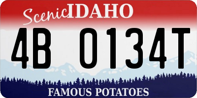 ID license plate 4B0134T