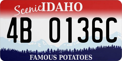 ID license plate 4B0136C