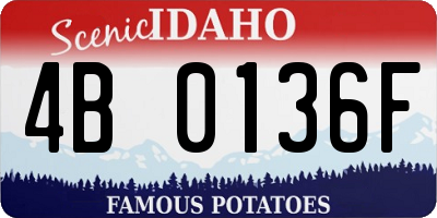ID license plate 4B0136F