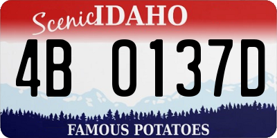 ID license plate 4B0137D