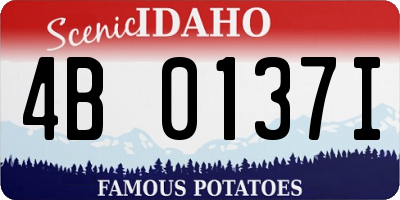 ID license plate 4B0137I