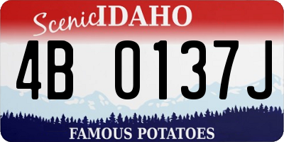 ID license plate 4B0137J