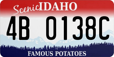 ID license plate 4B0138C