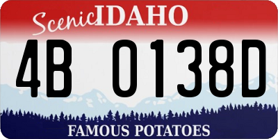 ID license plate 4B0138D