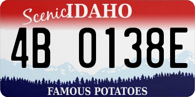 ID license plate 4B0138E