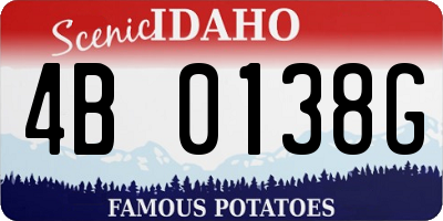 ID license plate 4B0138G