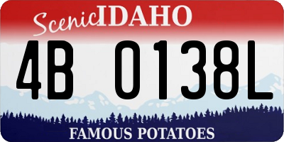 ID license plate 4B0138L