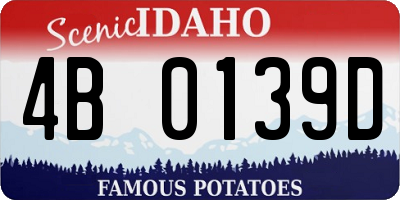 ID license plate 4B0139D
