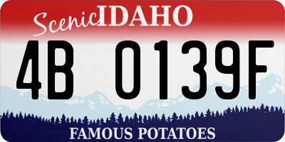 ID license plate 4B0139F