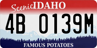 ID license plate 4B0139M
