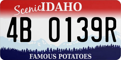 ID license plate 4B0139R