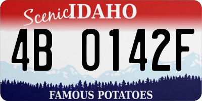 ID license plate 4B0142F