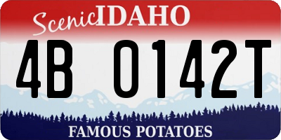 ID license plate 4B0142T