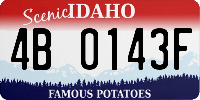 ID license plate 4B0143F