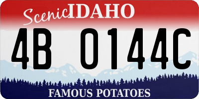 ID license plate 4B0144C