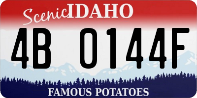 ID license plate 4B0144F