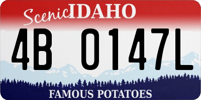 ID license plate 4B0147L