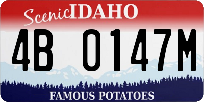 ID license plate 4B0147M