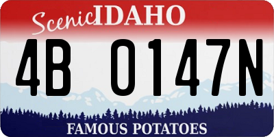 ID license plate 4B0147N
