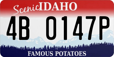 ID license plate 4B0147P