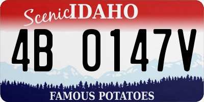 ID license plate 4B0147V