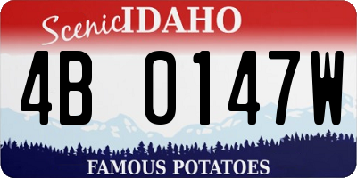 ID license plate 4B0147W