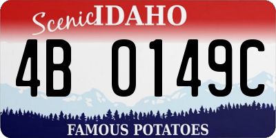 ID license plate 4B0149C