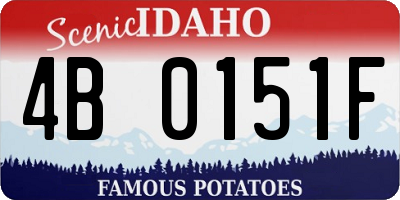 ID license plate 4B0151F