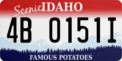 ID license plate 4B0151I