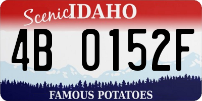 ID license plate 4B0152F