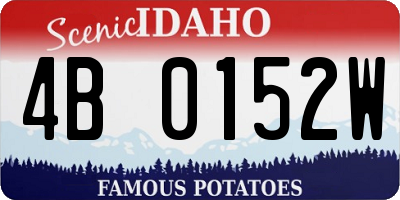 ID license plate 4B0152W