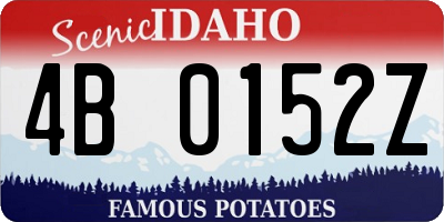 ID license plate 4B0152Z