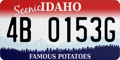 ID license plate 4B0153G