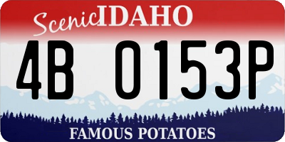 ID license plate 4B0153P