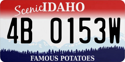 ID license plate 4B0153W